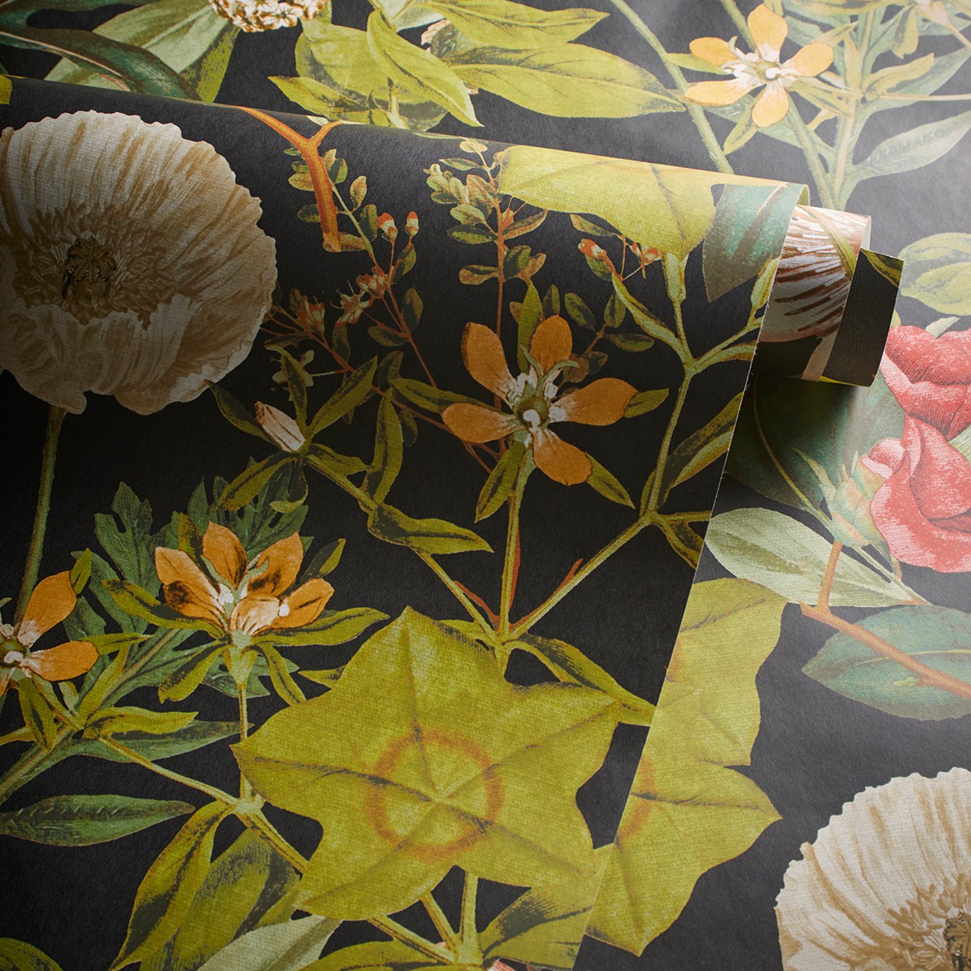 Passiflora Wallpaper - Noir - Clarke & Clarke - W0143/04 - Morris Wallpaper