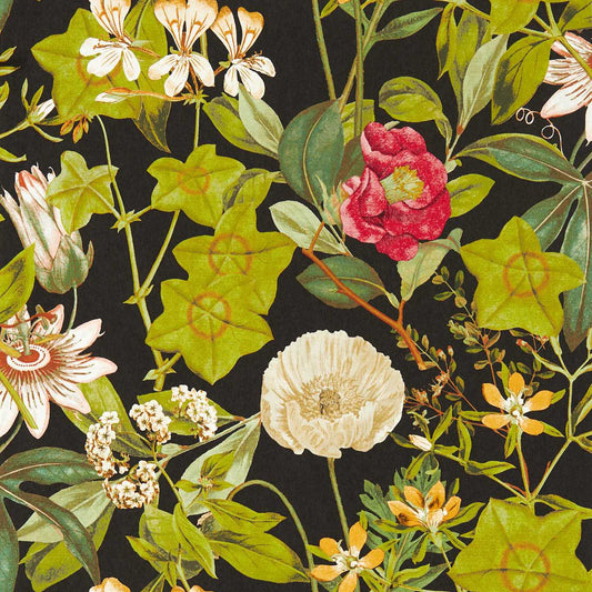 Passiflora Wallpaper - Noir - Clarke & Clarke - W0143/04 - Morris Wallpaper