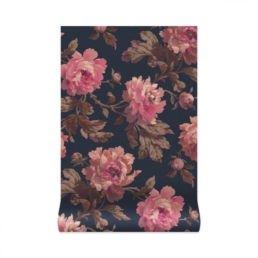 Peoneden Wallpaper - Midnight - House of Hackney - 1-WA-PEO-DI-MID-XXX - Morris Wallpaper