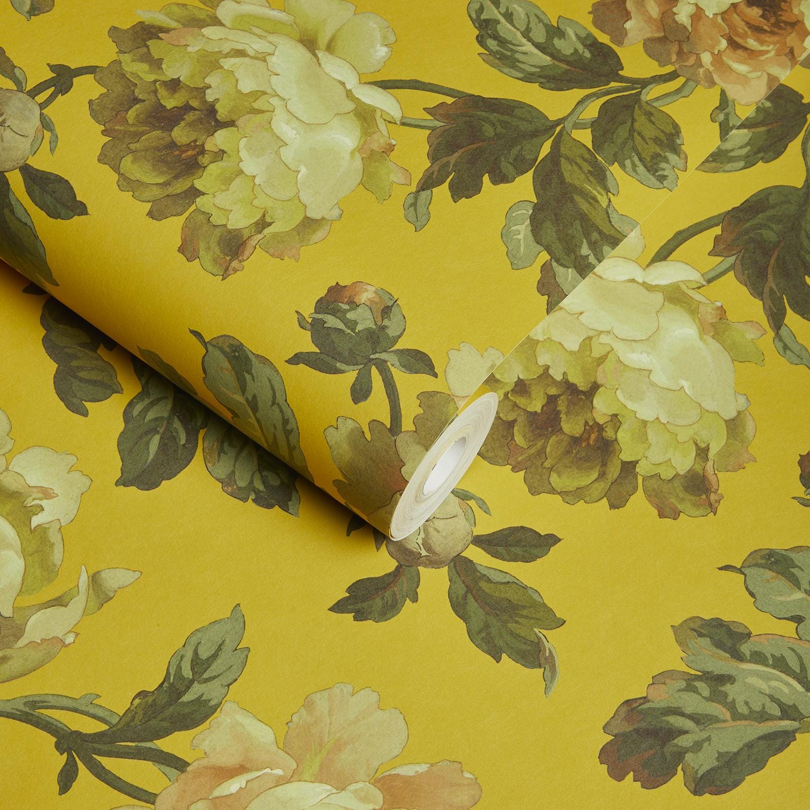 Peoneden Wallpaper - Ochre - House of Hackney - 1-WA-PEO-DI-OCH-XXX - Morris Wallpaper