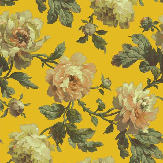 Peoneden Wallpaper - Ochre - House of Hackney - 1-WA-PEO-DI-OCH-XXX - Morris Wallpaper