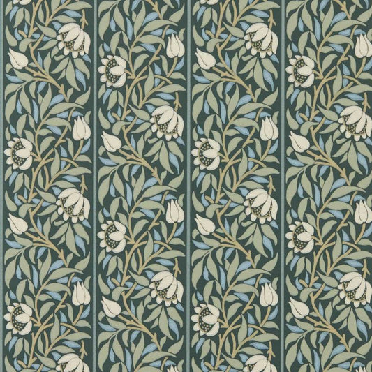 Peony Trellis Wallpaper - Bayleaf/Slate - Morris & Co - 217571 - Morris Wallpaper