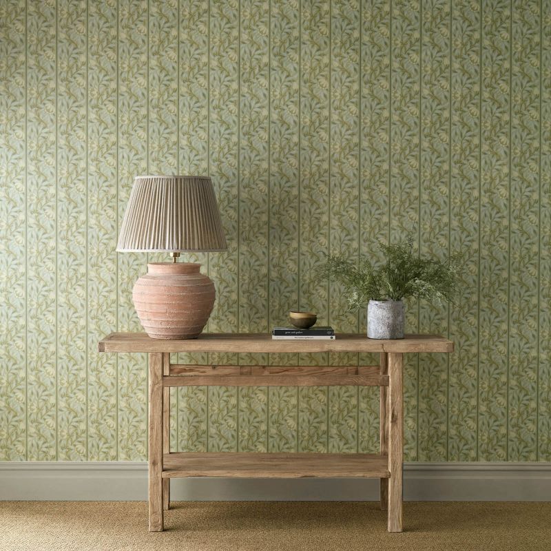 Peony Trellis Wallpaper - Sage - Morris & Co - 217570 - Morris Wallpaper