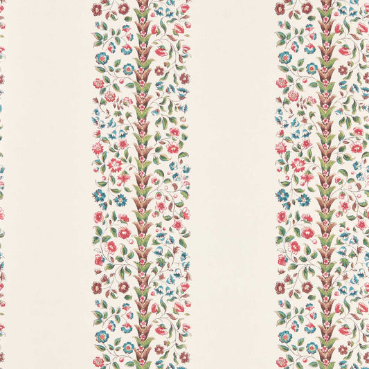 Pergola Stripe Wallpaper - Rose Chintz - DHIP217485