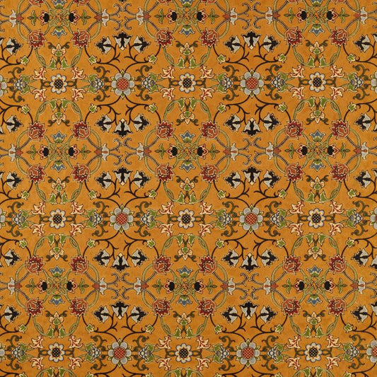 Persian Scroll Embroidery Fabric - Ochre - Morris & Co - 237658 - Morris Wallpaper