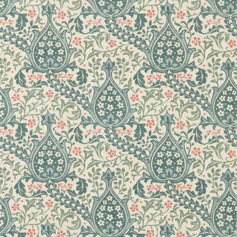 Persian Tulip Wallpaper - Teal - Morris & Co - 217599 - Morris Wallpaper