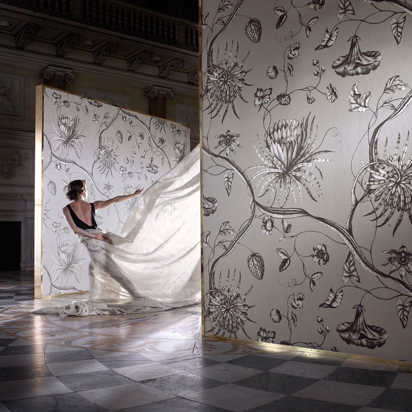 Phaedra Wallpaper - Silver - ZPHA312621 - Zoffany - Premier Wallcovering