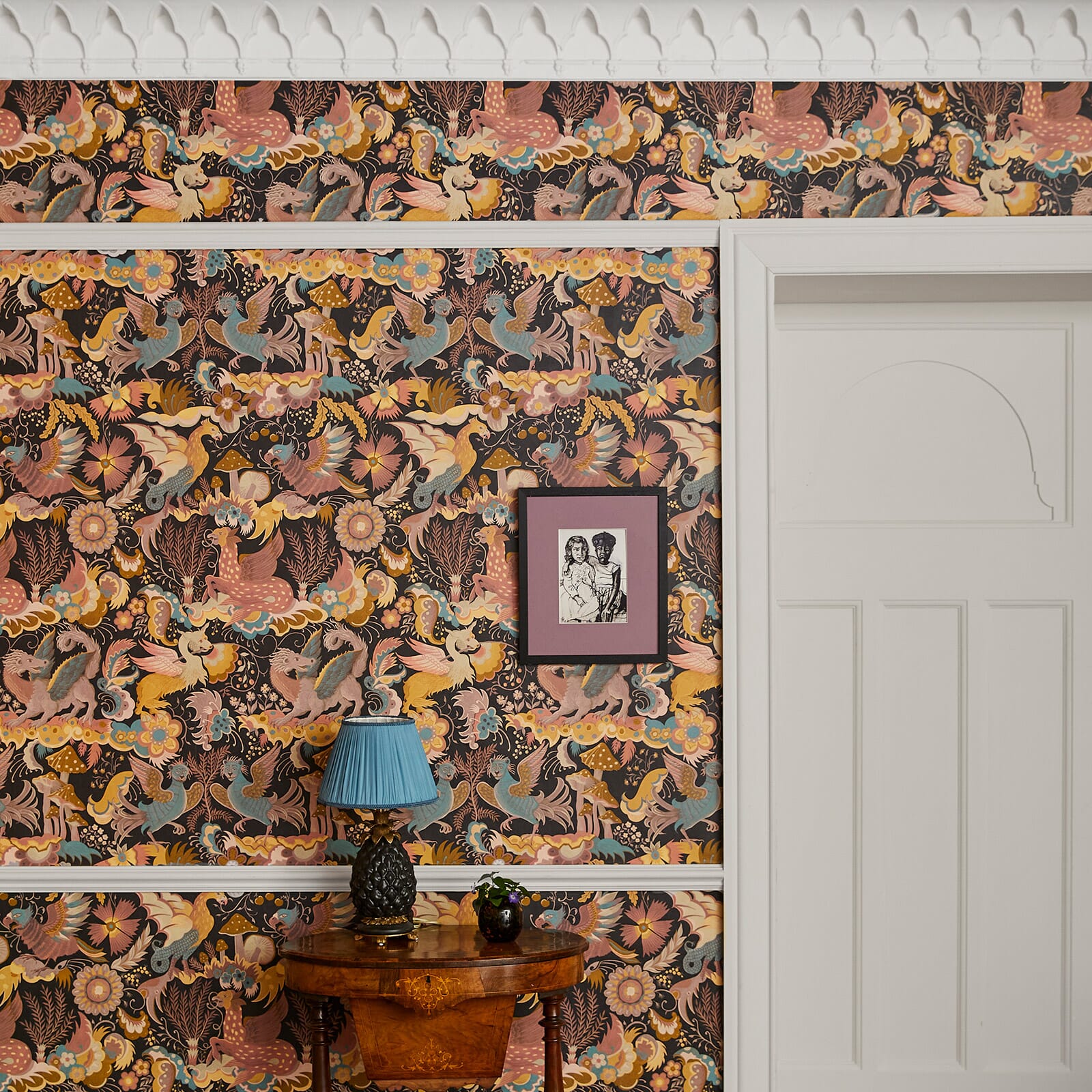 Phantasia Wallpaper - Noir - House of Hackney - 1-WA-PHA-DI-NOI-XXX - Morris Wallpaper