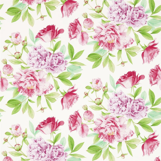 Phoebe Wallpaper - Peony/Leaf - ZWOO311359 - Zoffany - Morris Wallpaper