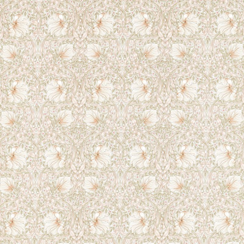 Pimpernel Fabric - Cochineal Pink - Morris & Co - 226900 - Premier Wallcovering