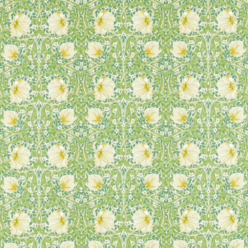 Pimpernel Fabric - Weld/Leaf Green - Morris & Co - 226898 - Premier Wallcovering