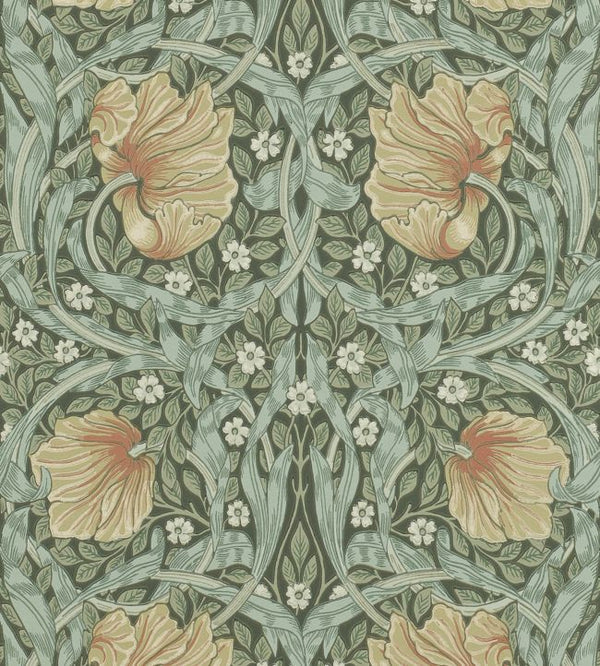 Pimpernel Wallpaper - Brick/Olive, Bullrush/Russet, Bayleaf/Manilla ...