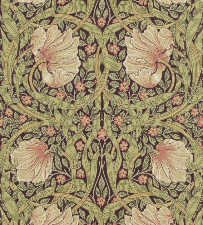 Pimpernel Wallpaper - Bullrush/Russet - 210387 - Morris & Co