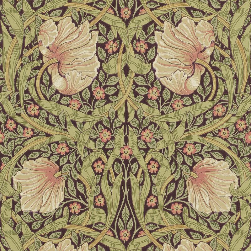 Pimpernel Wallpaper - Bullrush/Russet - 210387 - Morris & Co