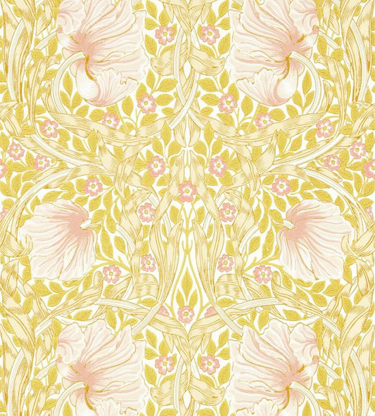 Pimpernel Wallpaper - Sunflower/Pink - 217065 - Morris & Co