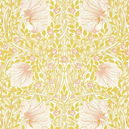 Pimpernel Wallpaper - Sunflower/Pink - Morris & Co - 217065 - Morris Wallpaper