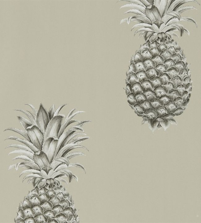 Pineapple Royale Wallpaper - Charcoal/Champagne - DART216323 - Sanderson - Morris Wallpaper