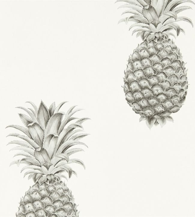 Pineapple Royale Wallpaper - Silver/Ivory - DART216324 - Sanderson - Morris Wallpaper