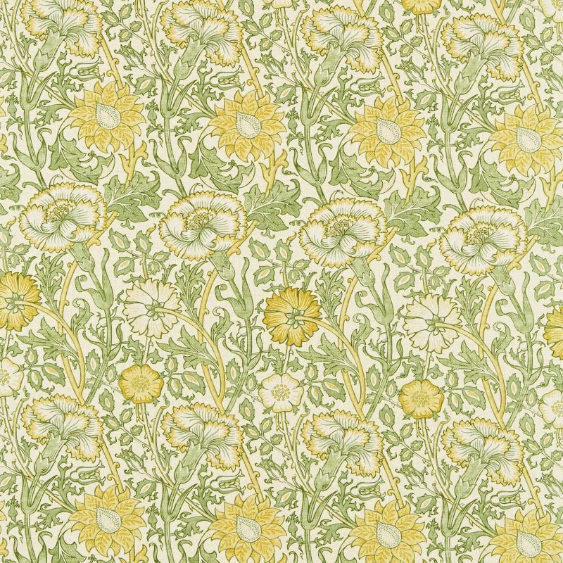 Pink & Rose Fabric - Cowslip/Fennel - Morris & Co - 222530 - Premier Wallcovering