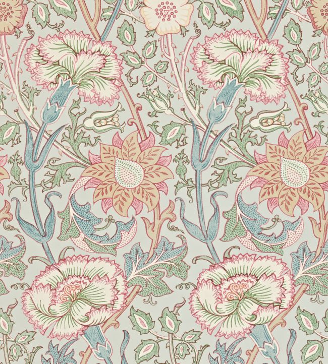 Pink & Rose Wallpaper - Eggshell/Rose - DARW212568 - Morris & Co - Morris Wallpaper