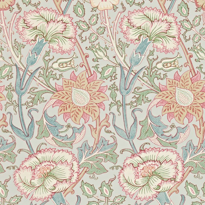 Pink & Rose Wallpaper - Eggshell/Rose - Morris & Co - 212568 - Morris Wallpaper