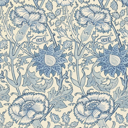 Pink & Rose Wallpaper - Indigo - Morris & Co - 212567 - Morris Wallpaper