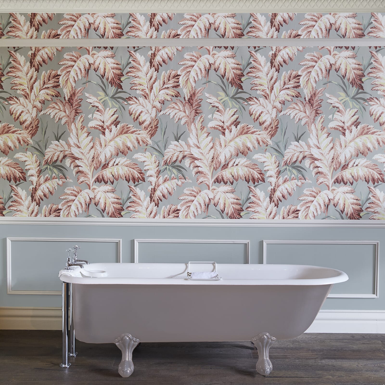 Pluma Wallpaper - Eau De Nil - House of Hackney - 1-WA-PLU-DI-EAU-XXX - Morris Wallpaper