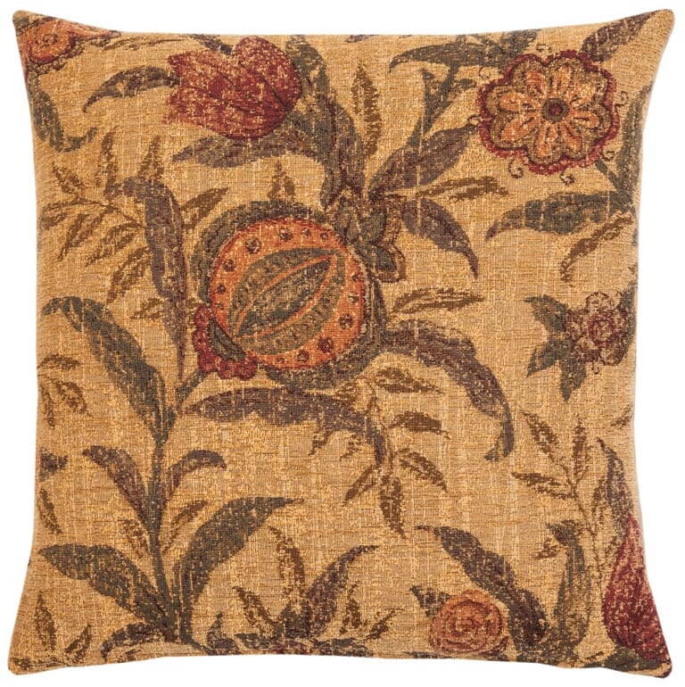 Pomegranate Large Tapestry Cushion with Feather Filler - Hines - 717 - Morris Wallpaper