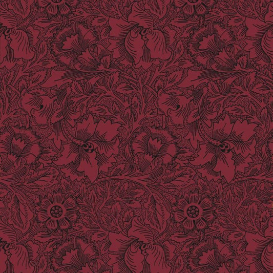 Poppy Wallpaper - Claret - Morris & Co - 216956 - Morris Wallpaper