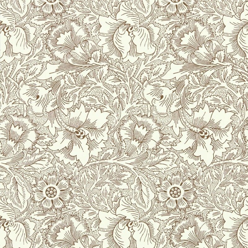 Poppy Wallpaper - Cream/Chocolate - Morris & Co - 216957 - Morris Wallpaper