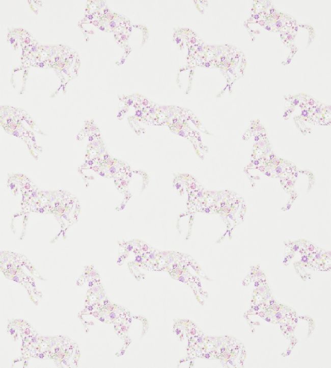 Pretty Ponies Wallpaper - Lavender - DLIT214034 - Sanderson - Morris Wallpaper