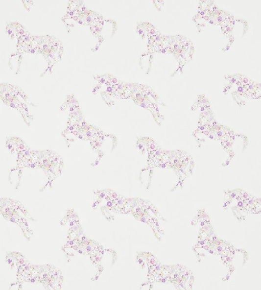 Pretty Ponies Wallpaper - Lavender - DLIT214034 - Sanderson - Morris Wallpaper