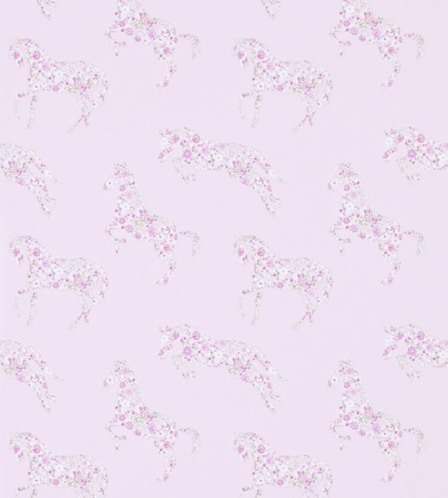 Pretty Ponies Wallpaper - Pink/Vanilla - DLIT214037 - Sanderson - Morris Wallpaper