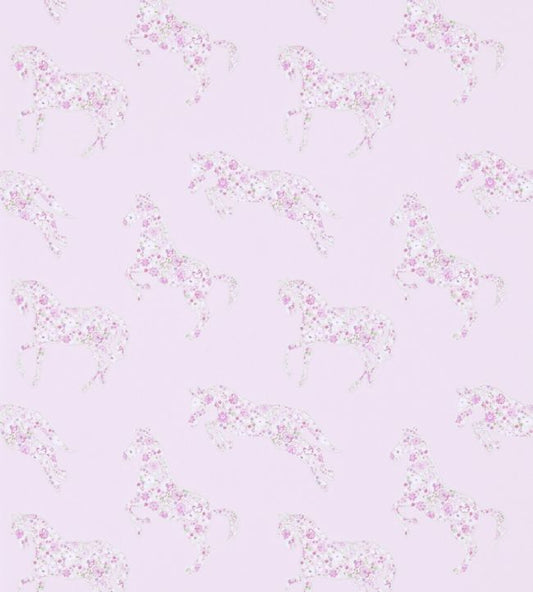 Pretty Ponies Wallpaper - Pink/Vanilla - DLIT214037 - Sanderson - Morris Wallpaper