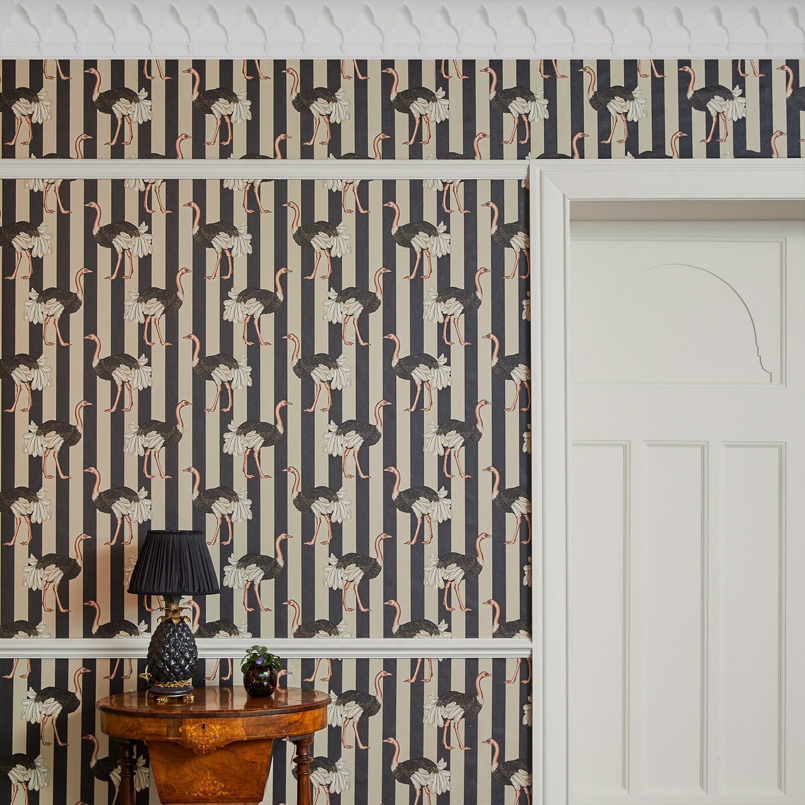 Pride Wallpaper - Clay & Off-Black - House of Hackney - 1-WA-PRI-DI-BLS-XXX - Morris Wallpaper