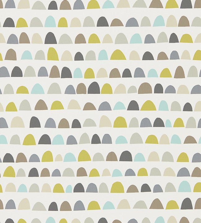 Priya Wallpaper - Mist / Pear / Pewter - 111296 - Scion - Morris Wallpaper