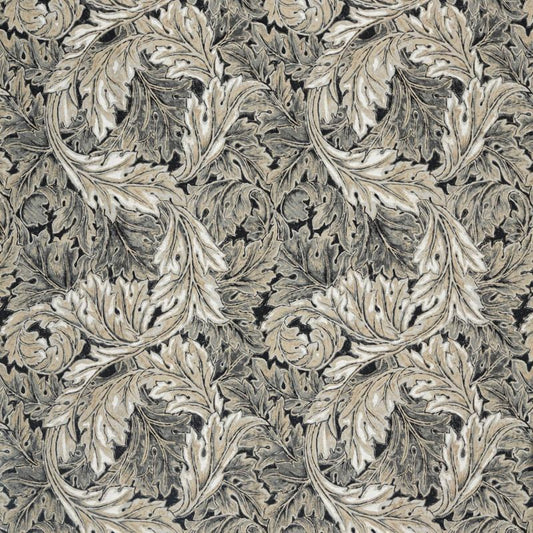 Pure Acanthus Weave Fabric - Black Ink - Morris & Co - 236625 - Premier Wallcovering
