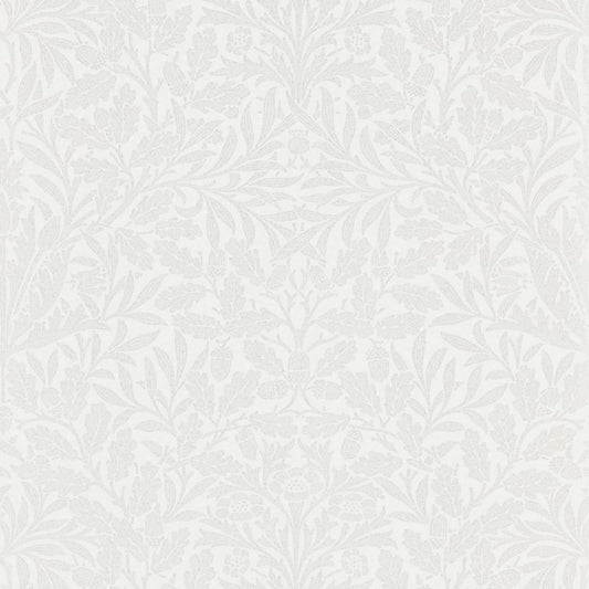Pure Acorn Wallpaper - Chalk/Silver - Morris & Co - 216043 - Morris Wallpaper