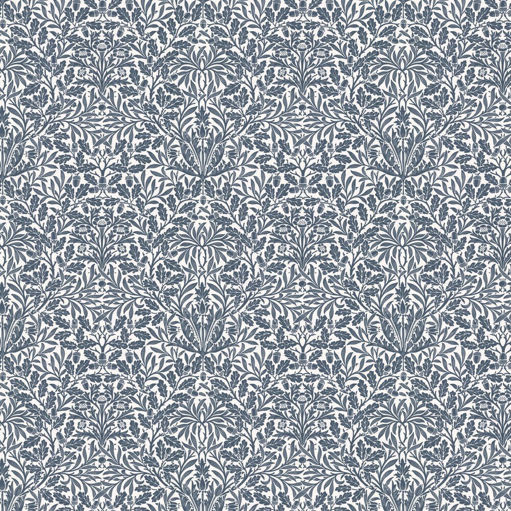 Pure Acorn Wallpaper - Denim Blue - 217400 - Morris Wallpaper WD