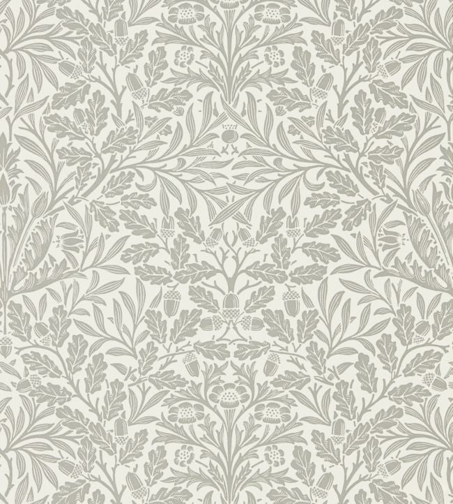 Pure Acorn Wallpaper - Ecru/Pewter - DMPU216042 - Morris & Co - Morris Wallpaper