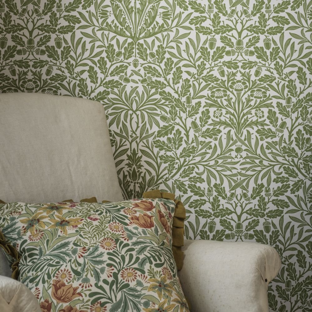 Pure Acorn Wallpaper - Fennel - 217402 - Morris Wallpaper WD