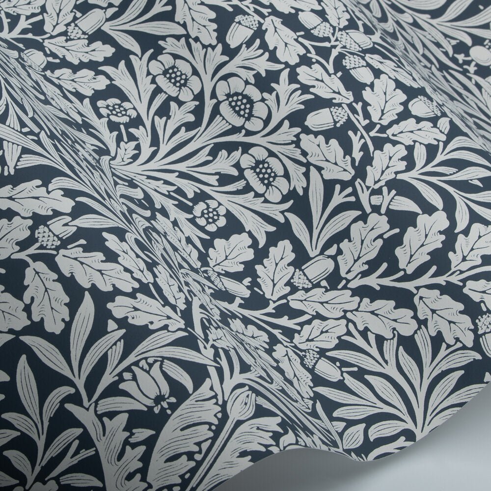Pure Acorn Wallpaper - Indigo - 217401 - Morris Wallpaper WD