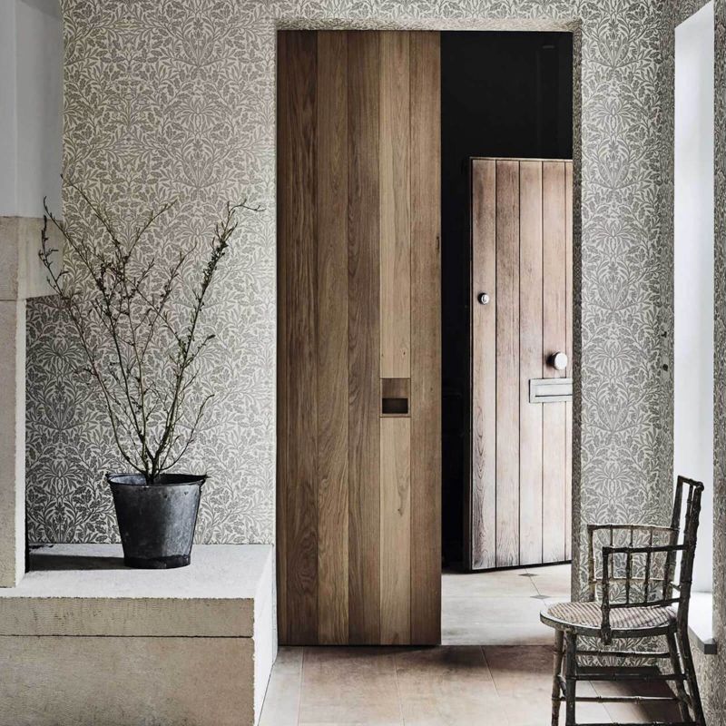 Pure Acorn Wallpaper - Ivory/Pearl - Morris & Co - 216044 - Morris Wallpaper