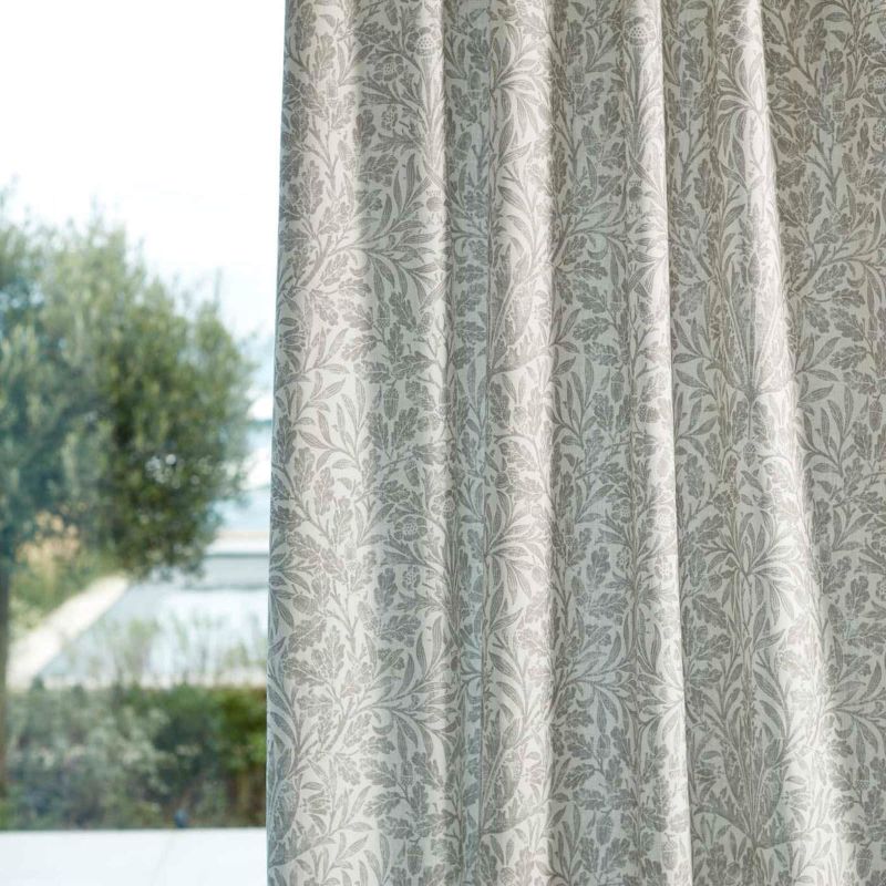 Pure Acorn Wide Width Fabric - Stone - Morris & Co - 227277 - Premier Wallcovering