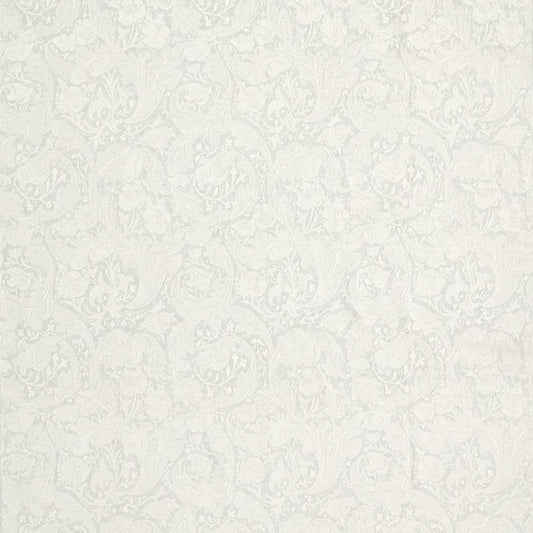 Pure Bachelors Button Embroidery Fabric - Grey Blue - Morris & Co - 236615 - Premier Wallcovering