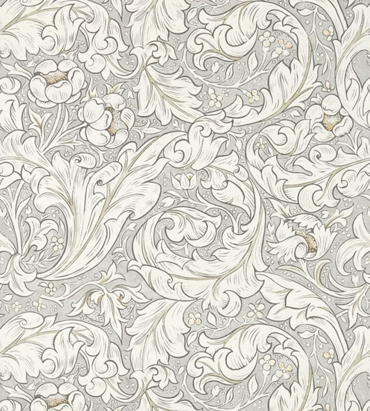 Pure Bachelors Button Wallpaper - Stone/Linen - DMPU216050 - Morris & Co - Morris Wallpaper