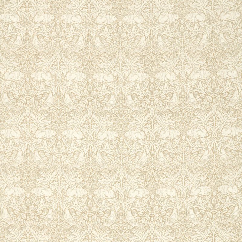 Pure Brer Rabbit Print Fabric - Flax - Morris & Co - 226477 - Premier Wallcovering