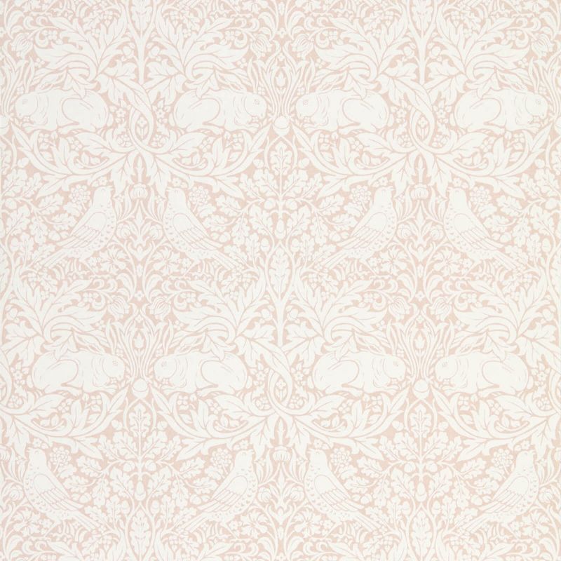Pure Brer Rabbit Wallpaper - Faded Sea Pink - Morris & Co - 216533 - Morris Wallpaper