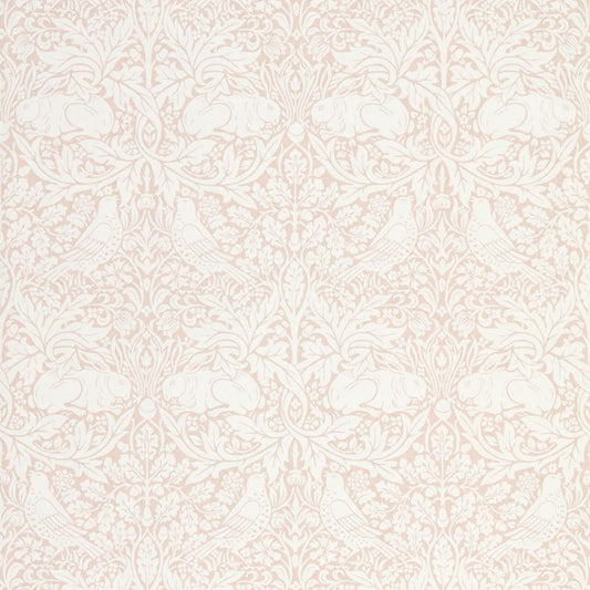 Pure Brer Rabbit Wallpaper - Faded Sea Pink - Morris & Co - 216533 - Morris Wallpaper