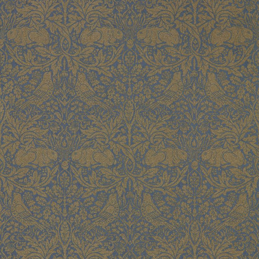 Pure Brer Rabbit Wallpaper - Ink/Gold - Morris & Co - 216530 - Morris Wallpaper